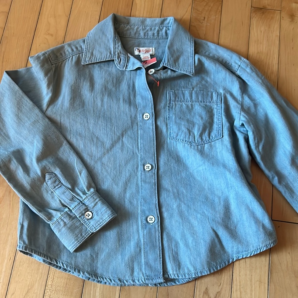 Cat & Jack. Jean button down. Size small